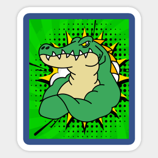 Crocodile Muscles Trained Sports Sticker